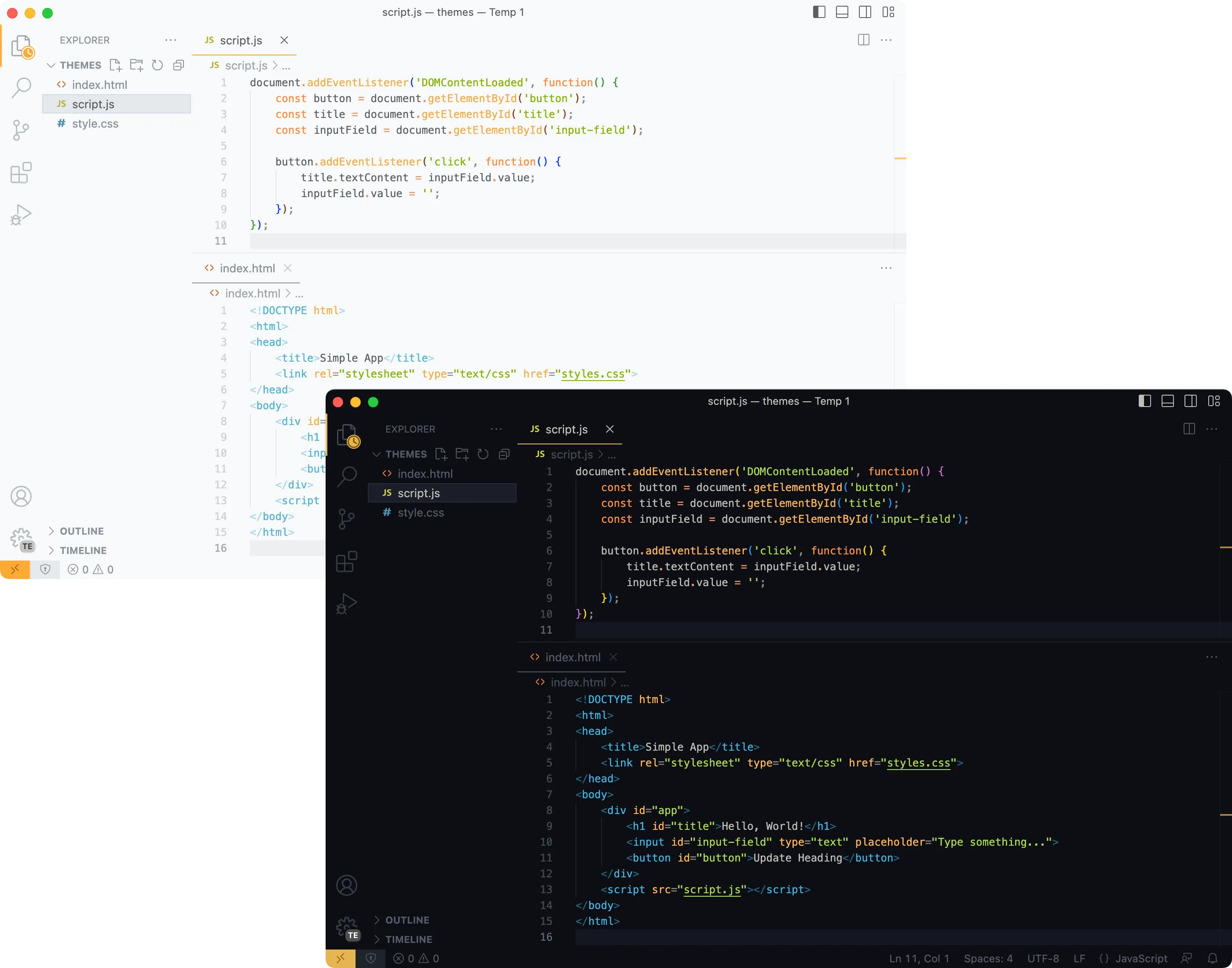 Ayu VSCode Theme